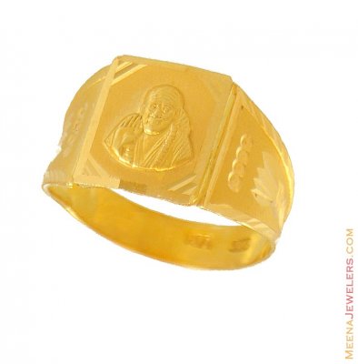 22Kt Sai Baba Mens Ring ( Religious Rings )