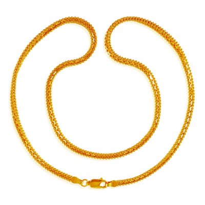 22KT Gold Flat Chain ( Plain Gold Chains )