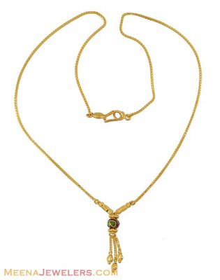 22K Gold Meenakari Chain ( 22Kt Gold Fancy Chains )