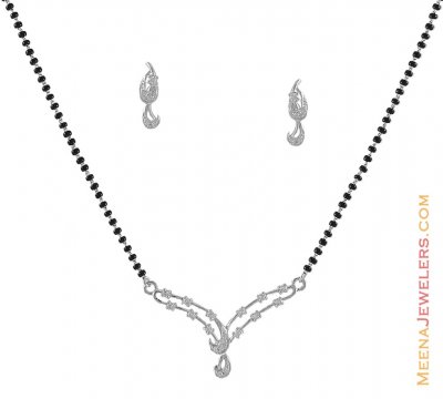 White Gold Mangalsutra Set ( Gold Mangalsutra Sets )