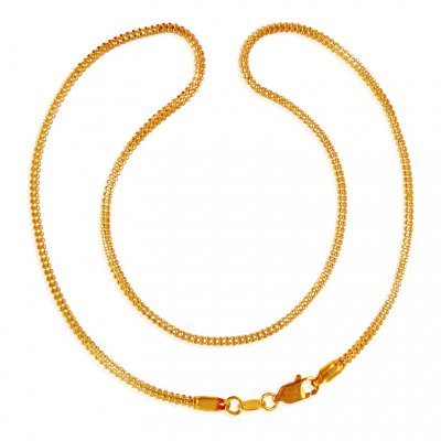 22k Gold Chain 16 Inc ( Plain Gold Chains )