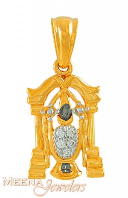 22kt Tirupathi Balaji Pendant ( Ganesh, Laxmi and other God Pendants )