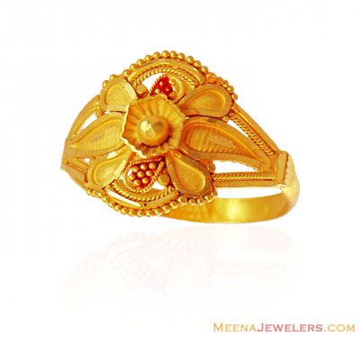 22Kt Gold Fancy Ring ( Ladies Gold Ring )