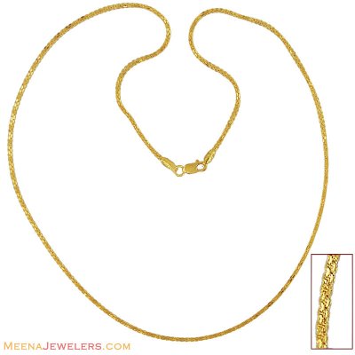 22K Gold Box Chain (18 Inch) ( Plain Gold Chains )