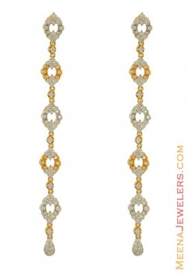 Long Fancy Earring ( 22k gold) ( Long Earrings )