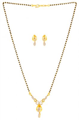 22 kt Gold Stone Mangalsutra Set  ( Gold Mangalsutra Sets )