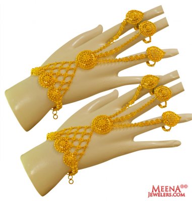 22Kt Gold Panja for Ladies (2 PC) ( Ladies Bracelets )