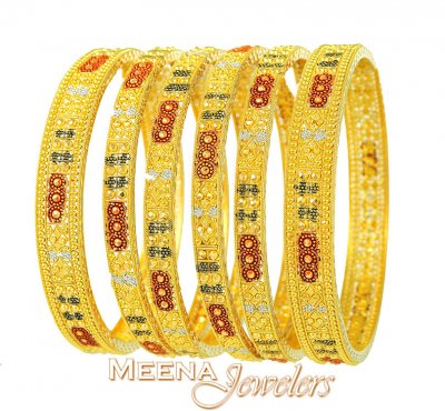 Gold Bangles Set (2 available) ( Set of Bangles )