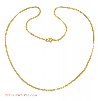 22K Foxtail Chain (20 Inches) ( Plain Gold Chains )