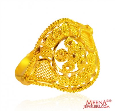 22kt Fancy Gold Ring ( Ladies Gold Ring )