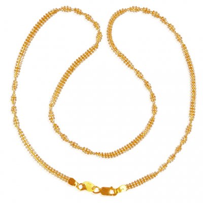 22K Gold  Spiral Chain ( Plain Gold Chains )