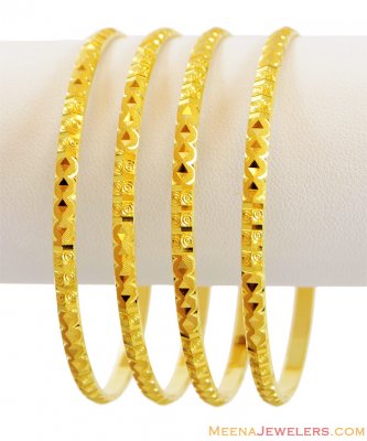 Laser Machine Bangles Set 22k ( Set of Bangles )