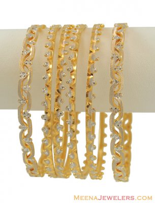 22K Laser Bangle (set of 4 pcs only) ( Set of Bangles )