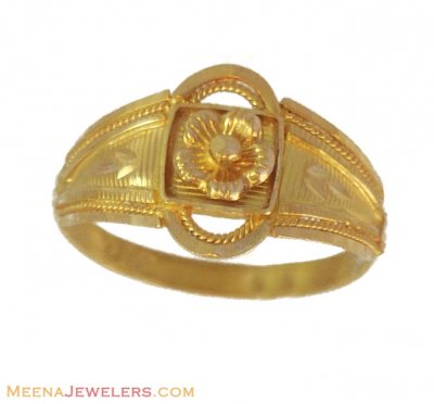 22K Yellow Gold Ladies Ring ( Ladies Gold Ring )