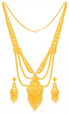 22k Gold Long necklace Set  ( 22 Kt Gold Sets )