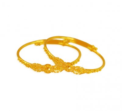 22karat Gold Baby Kadas  2 pcs ( Baby Bangles )