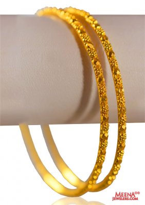 22 Karat Gold Bangles (2 PCs) ( Gold Bangles )