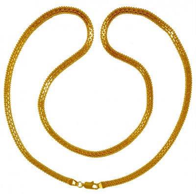 22Kt Yellow Gold Flat Chain ( Plain Gold Chains )