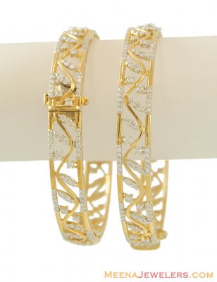 18K Diamond Bangles(2 pcs) ( Diamond Bangles )