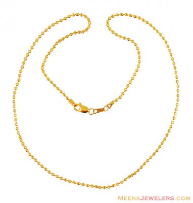 22k Gold Beautiful Balls Chain ( 22Kt Gold Fancy Chains )