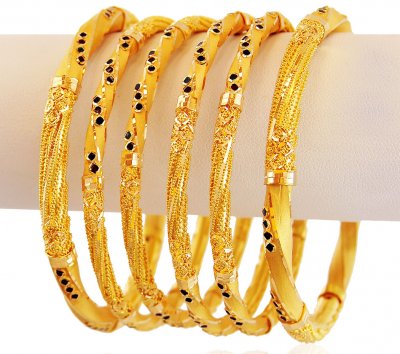 Meenakari 22K Gold Bangles Set ( Set of Bangles )