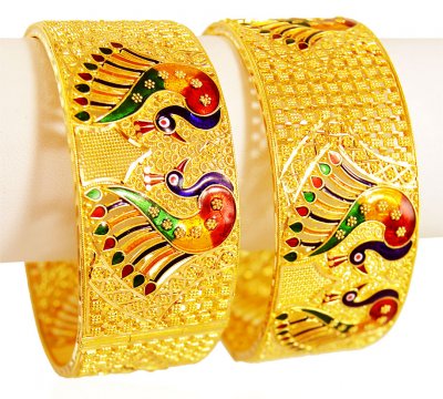 Designer Peacock Kada 22k  ( Kadas )