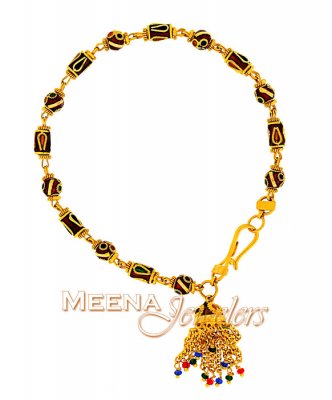 MeenaKari Gold Bracelet With Jumki  ( Ladies Bracelets )