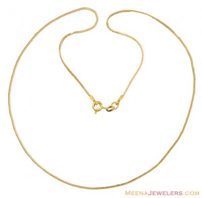 22K Gold Two Tone Chain  ( Plain Gold Chains )