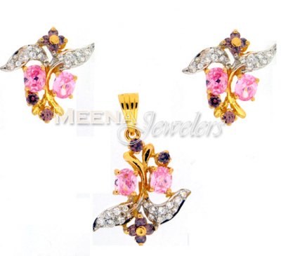 22K Gold Fancy Pendant Set ( Fancy Pendant Set )