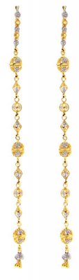 22 Kt Long Gold Earring ( Long Earrings )