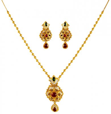 22kt gold  Antique Set ( Antique Necklace Sets )