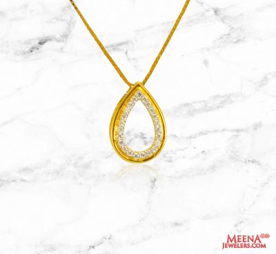 22Kt Gold CZ Pendant ( Fancy Pendants )