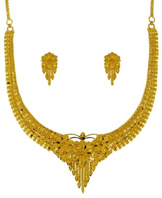 22k Gold Necklace Set ( 22 Kt Gold Sets )