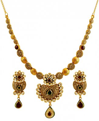 Exclusive 22K Gold Antique Set ( Antique Necklace Sets )