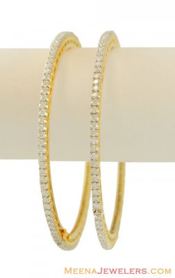 18K Diamond Bangles(2 pcs) ( Diamond Bangles )