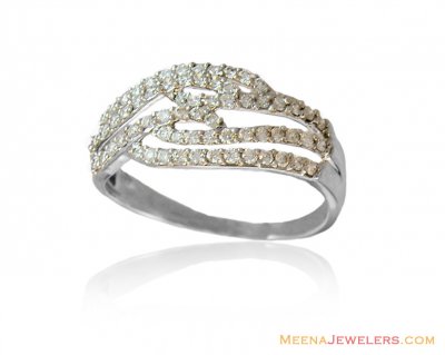 18K Fancy White Gold Band  ( Diamond Rings )