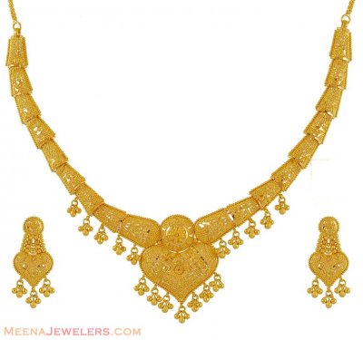 22k Indian Necklace Set ( 22 Kt Gold Sets )