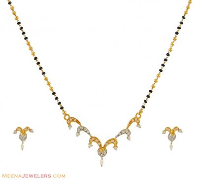 Fancy 2 Tone Mangalsutra (22K) ( Gold Mangalsutra Sets )