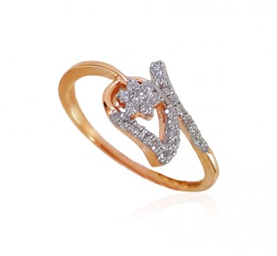 18K Rose Gold Diamond Ring ( Diamond Rings )