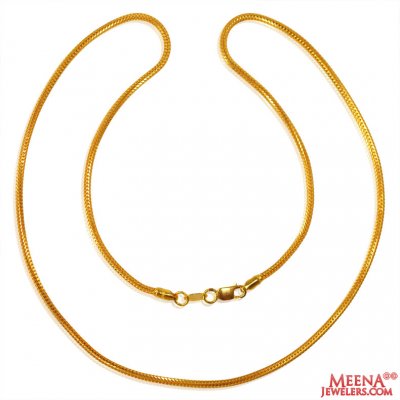 22kt Gold Chain 18 Inches ( Plain Gold Chains )