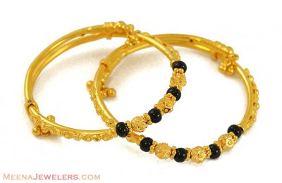 Black Beads Baby Bangle  ( Baby Bangles )