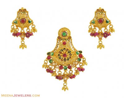 22K Combination Pendant Set ( Gold Pendant Sets )