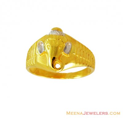 22k Two Tone Mens Ring ( Religious Rings )