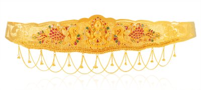 22KT Gold peacock Kamar Patta ( Gold Waist Belt )