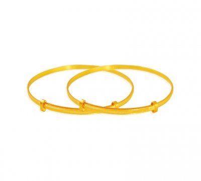 22k Gold Kids Kada (2 PC) ( Baby Bangles )