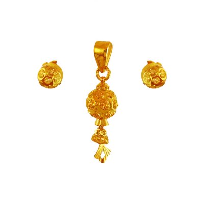 22KT Yellow Gold Pendant Set ( Gold Pendant Sets )