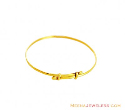 22k Gold Solid Kids Kada(1 Pc) ( Baby Bangles )