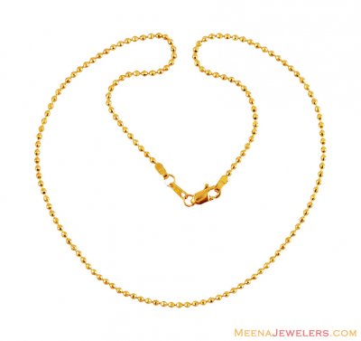 Fancy 22K Gold Beads Chain ( 22Kt Gold Fancy Chains )