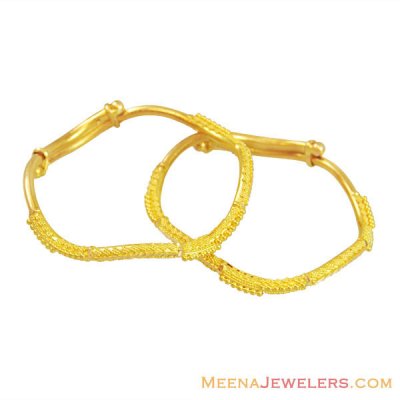 22K Gold Baby Bangles (2 Pcs) ( Baby Bangles )