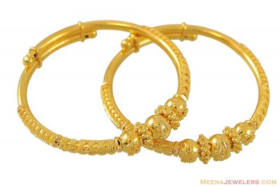 22Kt Filigree Bangles (kids) ( Baby Bangles )